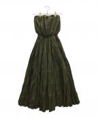 MARIHAマリハ）の古着「チューブトップワンピース」｜カーキ