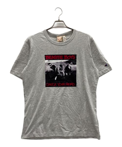 Champion（チャンピオン）Champion (チャンピオン) beastie boys (ビースティ・ボーイズ) プリントTシャツ グレー サイズ:XL 未使用品の古着・服飾アイテム
