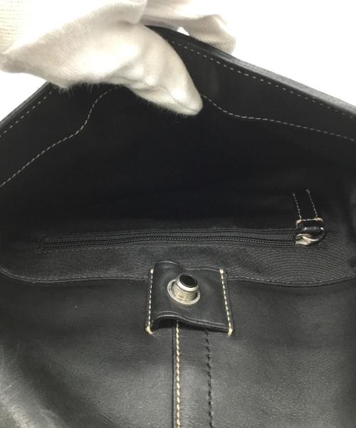 COACH（コーチ）COACH (コーチ) レザーショルダーバッグ ブラックの古着・服飾アイテム