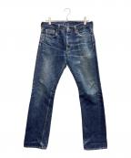 FULLCOUNTフルカウント）の古着「セルビッチデニムパンツ」｜ブルー