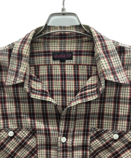 MARQUEE（マーキー）MARQUEE (マーキー) チェックシャツ ベージュ×レッド サイズ:Mの古着・服飾アイテム