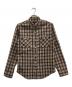 MARQUEE（マーキー）の古着「チェックシャツ」｜ベージュ×レッド