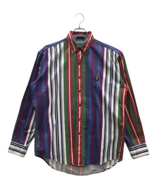 CHAPS RALPH LAUREN（チャップス ラルフローレン）CHAPS RALPH LAUREN (チャップス ラルフローレン) コットンシャツ ブルー×レッド サイズ:Mの古着・服飾アイテム