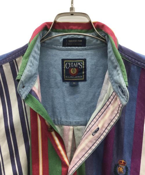 CHAPS RALPH LAUREN（チャップス ラルフローレン）CHAPS RALPH LAUREN (チャップス ラルフローレン) コットンシャツ ブルー×レッド サイズ:Mの古着・服飾アイテム