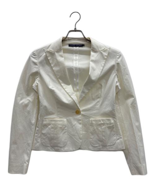 POLO RALPH LAUREN（ポロ・ラルフローレン）POLO RALPH LAUREN (ポロ・ラルフローレン) テーラードジャケット ホワイト サイズ:9号の古着・服飾アイテム