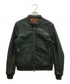 MONSIEUR NICOLEムッシュニコル）の古着「ライダースジャケット」｜グリーン