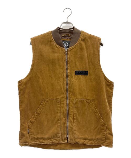 VOLCOM（ボルコム）VOLCOM (ボルコム) コーデュロイベスト ブラウン サイズ:Lの古着・服飾アイテム