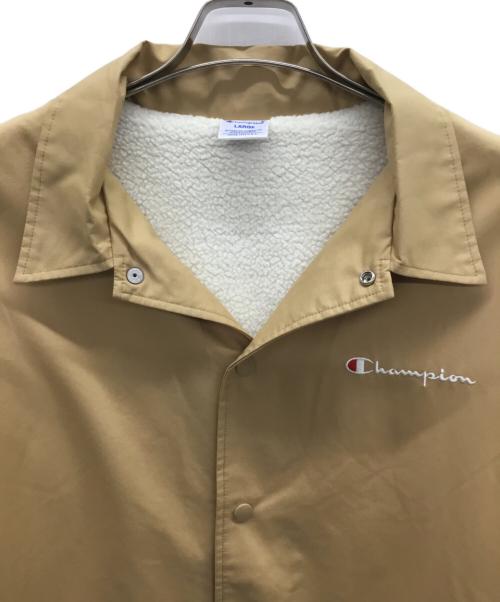 Champion（チャンピオン）Champion (チャンピオン) 裏ボアコーチジャケット ベージュ サイズ:Lの古着・服飾アイテム