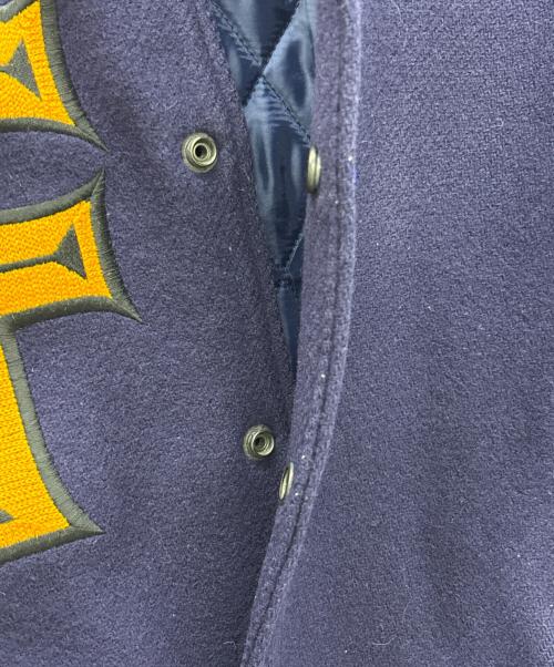 NEIGHBORHOOD（ネイバーフッド）NEIGHBORHOOD (ネイバーフッド) スタジャン ネイビー×ホワイト サイズ:Mの古着・服飾アイテム