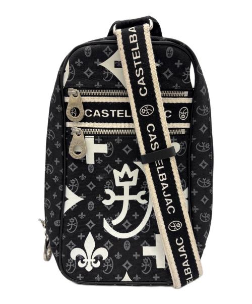 CASTELBAJAC（カステルバジャック）CASTELBAJAC (カステルバジャック) ボディーバッグ ブラック×ホワイトの古着・服飾アイテム