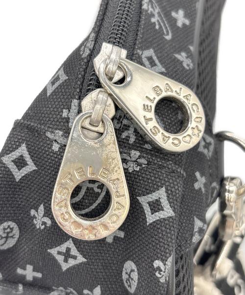 CASTELBAJAC（カステルバジャック）CASTELBAJAC (カステルバジャック) ボディーバッグ ブラック×ホワイトの古着・服飾アイテム