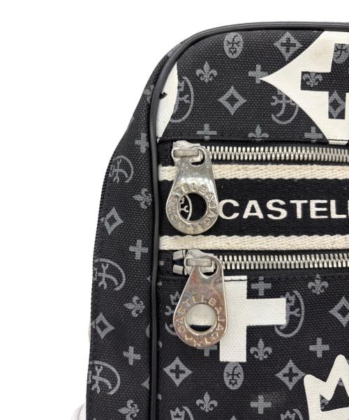CASTELBAJAC（カステルバジャック）CASTELBAJAC (カステルバジャック) ボディーバッグ ブラック×ホワイトの古着・服飾アイテム