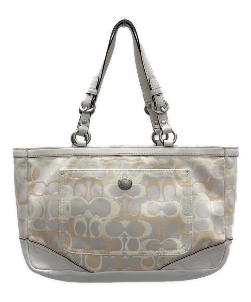 COACH（コーチ）COACH (コーチ) ハンドバッグ アイボリーの古着・服飾アイテム