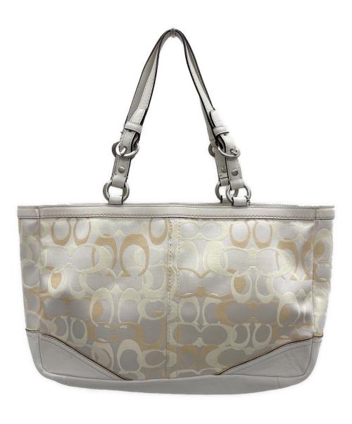 COACH（コーチ）COACH (コーチ) ハンドバッグ アイボリーの古着・服飾アイテム