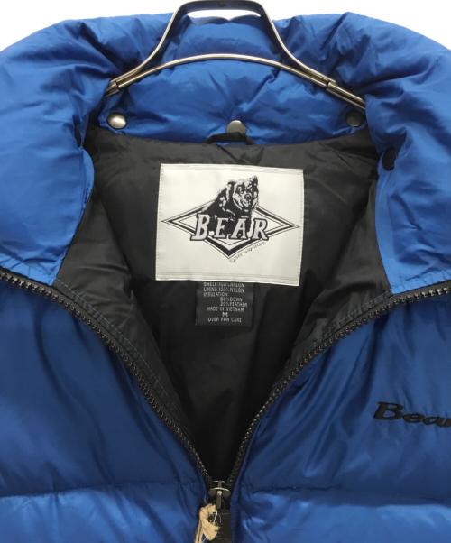 Bear（ベアー）Bear (ベアー) ダウンジャケット ブルー×ブラック サイズ:M 未使用品の古着・服飾アイテム