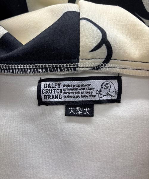 GALFY（ガルフィー）GALFY (ガルフィー) 半袖パーカー アイボリー×ブラック サイズ:XLの古着・服飾アイテム