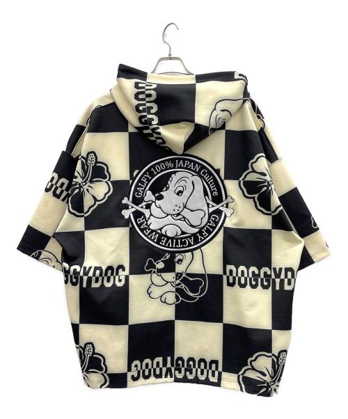 GALFY（ガルフィー）GALFY (ガルフィー) 半袖パーカー アイボリー×ブラック サイズ:XLの古着・服飾アイテム