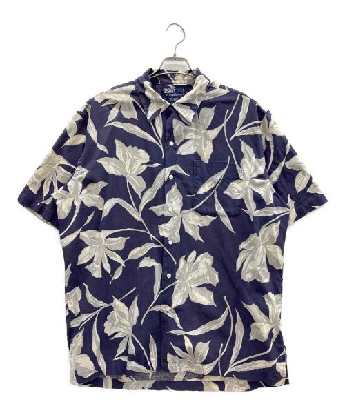 POLO（ポロ）POLO (ポロ) アロハシャツ ネイビー×グレー サイズ:Lの古着・服飾アイテム
