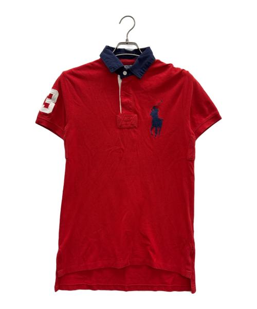 POLO RALPH LAUREN（ポロ・ラルフローレン）POLO RALPH LAUREN (ポロ・ラルフローレン) ポロシャツ レッド×ネイビー サイズ:Sの古着・服飾アイテム