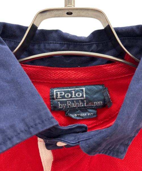 POLO RALPH LAUREN（ポロ・ラルフローレン）POLO RALPH LAUREN (ポロ・ラルフローレン) ポロシャツ レッド×ネイビー サイズ:Sの古着・服飾アイテム