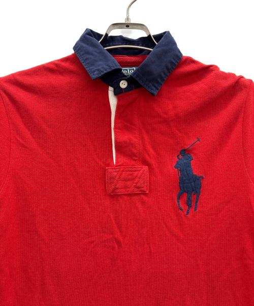 POLO RALPH LAUREN（ポロ・ラルフローレン）POLO RALPH LAUREN (ポロ・ラルフローレン) ポロシャツ レッド×ネイビー サイズ:Sの古着・服飾アイテム