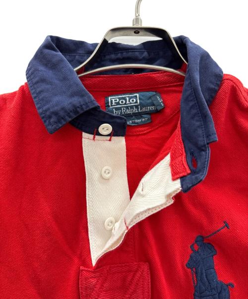 POLO RALPH LAUREN（ポロ・ラルフローレン）POLO RALPH LAUREN (ポロ・ラルフローレン) ポロシャツ レッド×ネイビー サイズ:Sの古着・服飾アイテム