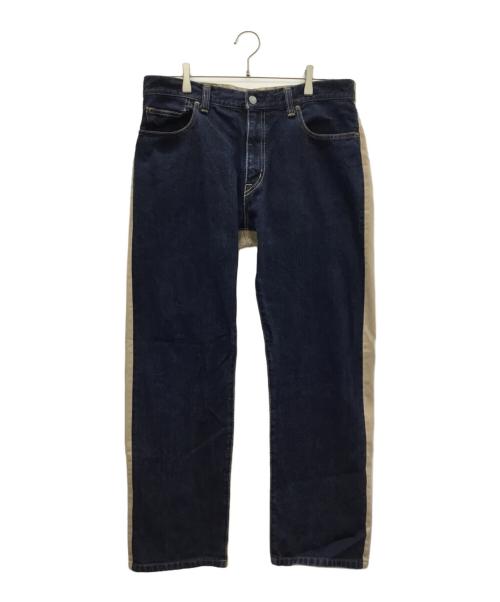 KOJIMA GENES（コジマジーンズ）KOJIMA GENES (コジマジーンズ) モンキーコンボパンツ ベージュ×インディゴ サイズ:36の古着・服飾アイテム