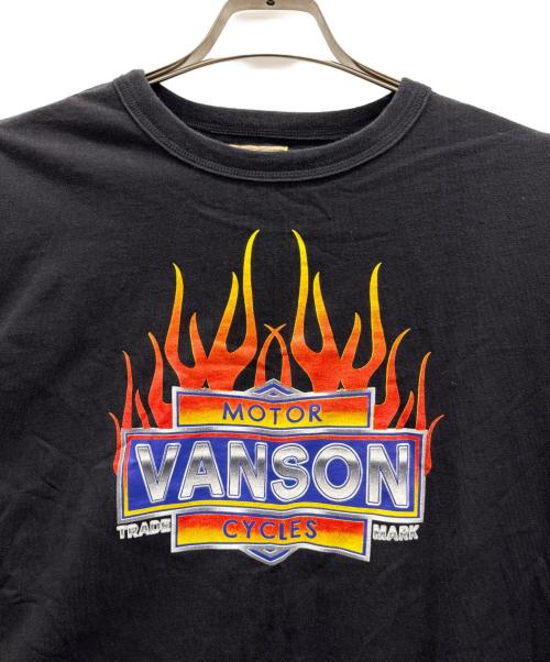 VANSON（バンソン）VANSON (バンソン) ロングスリーブTシャツ ブラック×レッド サイズ:XLの古着・服飾アイテム
