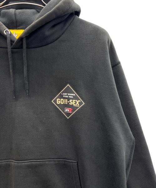 #FR2（エフアールツー）#FR2 (エフアールツー) プルオーバーパーカー ブラック サイズ:XLの古着・服飾アイテム