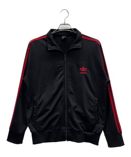 adidas（アディダス）adidas (アディダス) トラックジャケット ブラック×レッド サイズ:XLの古着・服飾アイテム