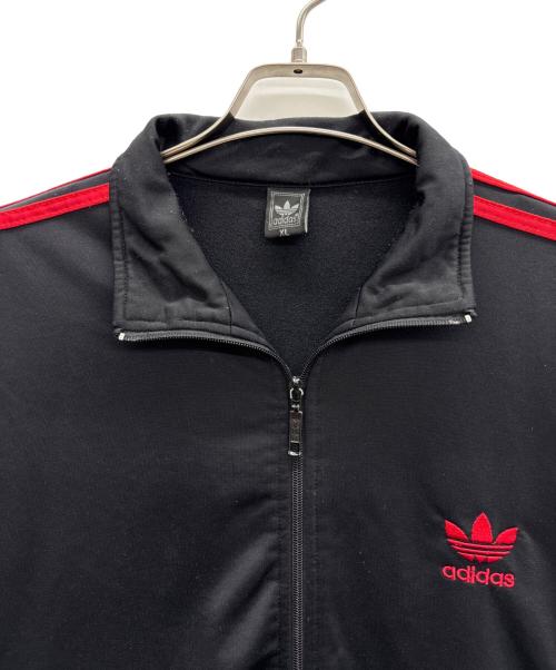 adidas（アディダス）adidas (アディダス) トラックジャケット ブラック×レッド サイズ:XLの古着・服飾アイテム