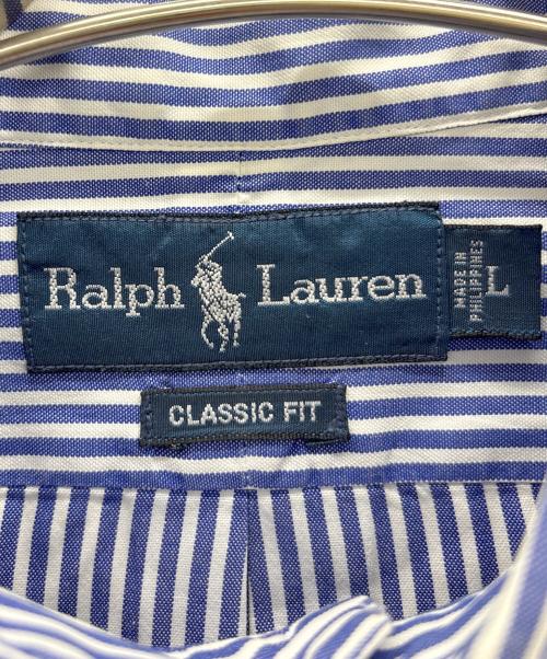 RALPH LAUREN（ラルフローレン）RALPH LAUREN (ラルフローレン) ストライプシャツ ブルー×ホワイト サイズ:Lの古着・服飾アイテム
