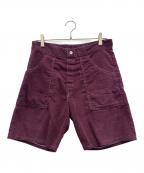 BIRDWELLバードウェル）の古着「コーデュロイハーフパンツ」｜バーガンディー