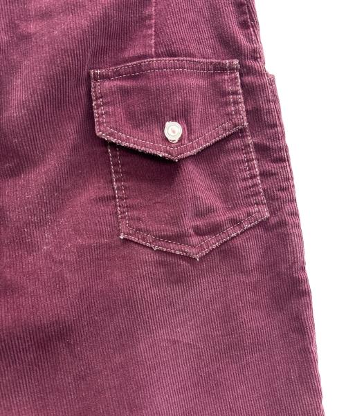BIRDWELL（バードウェル）BIRDWELL (バードウェル) コーデュロイハーフパンツ バーガンディー サイズ:表記無しの古着・服飾アイテム