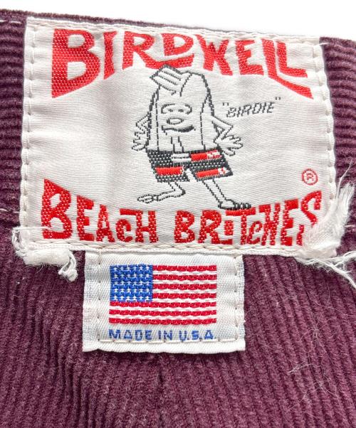 BIRDWELL（バードウェル）BIRDWELL (バードウェル) コーデュロイハーフパンツ バーガンディー サイズ:表記無しの古着・服飾アイテム