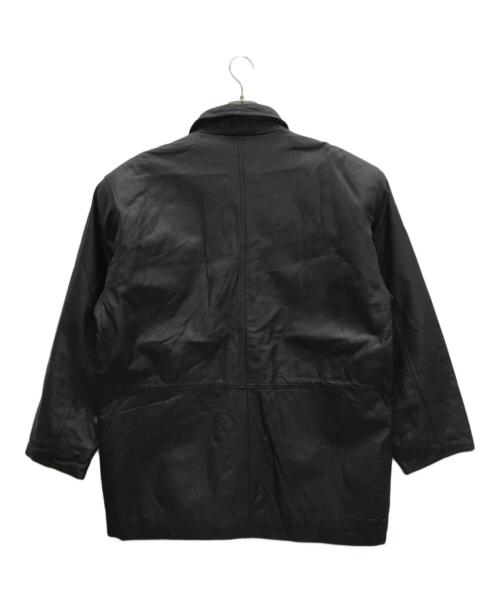 UNIQUE（ユニーク）UNIQUE (ユニーク) レザージャケット ブラック サイズ:Lの古着・服飾アイテム