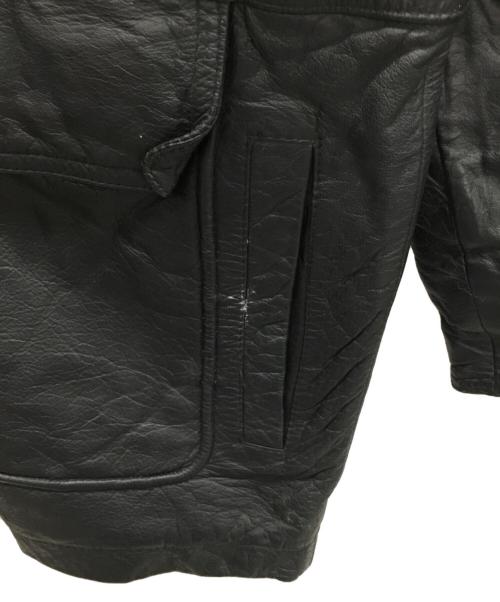 UNIQUE（ユニーク）UNIQUE (ユニーク) レザージャケット ブラック サイズ:Lの古着・服飾アイテム