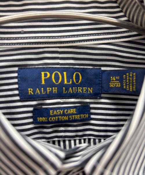 POLO RALPH LAUREN（ポロ・ラルフローレン）POLO RALPH LAUREN (ポロ・ラルフローレン) 長袖シャツ ホワイト×ブラック サイズ:14号の古着・服飾アイテム