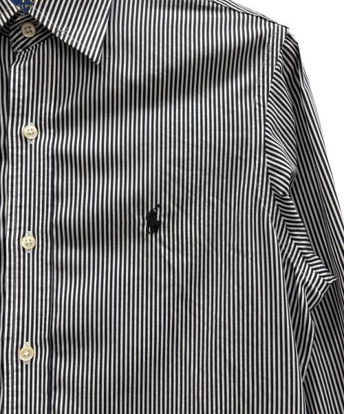 POLO RALPH LAUREN（ポロ・ラルフローレン）POLO RALPH LAUREN (ポロ・ラルフローレン) 長袖シャツ ホワイト×ブラック サイズ:14号の古着・服飾アイテム