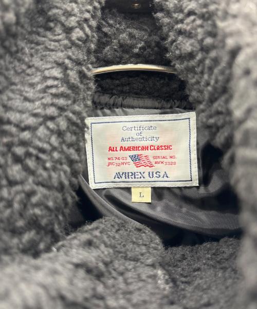 AVIREX（アヴィレックス）AVIREX (アヴィレックス) フライトジャケット ブラック サイズ:L 未使用品の古着・服飾アイテム