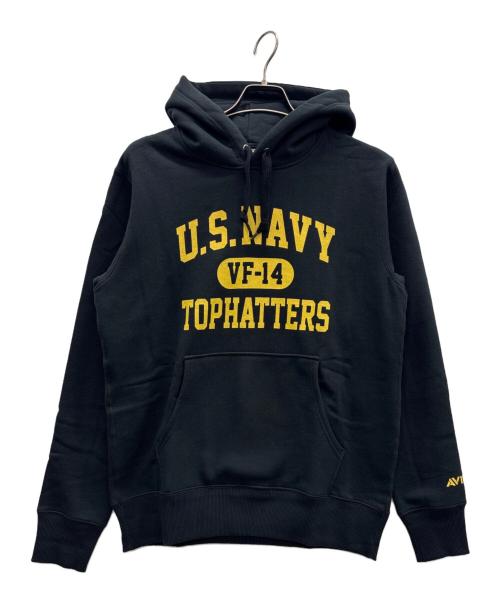 AVIREX（アヴィレックス）AVIREX (アヴィレックス) プリントパーカー ブラック×イエロー サイズ:L 未使用品の古着・服飾アイテム