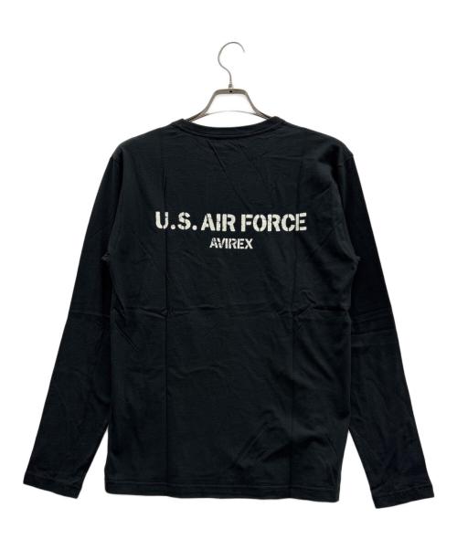 AVIREX（アヴィレックス）AVIREX (アヴィレックス) ロングスリーブTシャツ ブラック×ホワイト サイズ:L 未使用品の古着・服飾アイテム