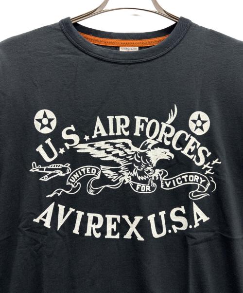 AVIREX（アヴィレックス）AVIREX (アヴィレックス) ロングスリーブTシャツ ブラック×ホワイト サイズ:L 未使用品の古着・服飾アイテム