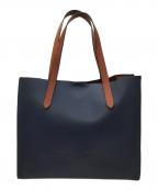 COACHコーチ）の古着「トートバッグ」｜ネイビー×ブラウン