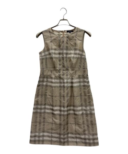 BURBERRY LONDON（バーバリーロンドン）BURBERRY LONDON (バーバリーロンドン) ノースリーブワンピース ベージュ サイズ:40の古着・服飾アイテム