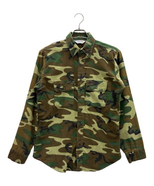 FIVE BROTHER（ファイブブラザー）FIVE BROTHER (ファイブブラザー) シャツ グリーン×ブラウン サイズ:Mの古着・服飾アイテム