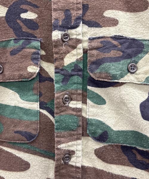 FIVE BROTHER（ファイブブラザー）FIVE BROTHER (ファイブブラザー) シャツ グリーン×ブラウン サイズ:Mの古着・服飾アイテム