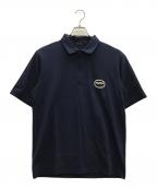PAPASパパス）の古着「ポロシャツ」｜ネイビー