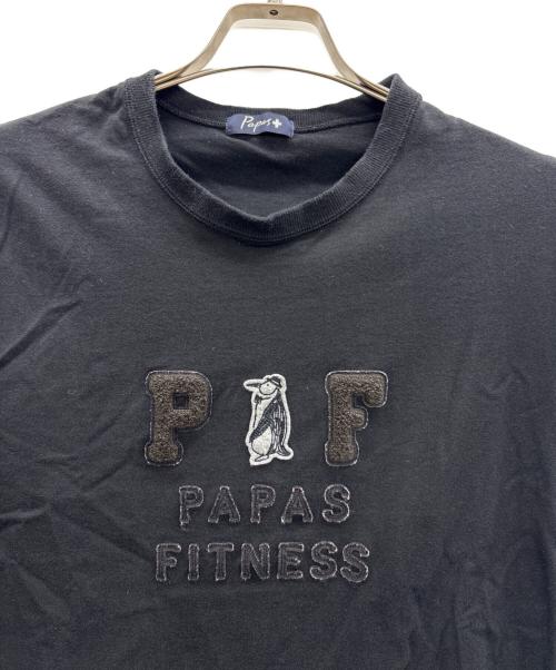 PAPAS PLUS（パパスプラス）PAPAS PLUS (パパスプラス) Tシャツ ブラック サイズ:Mの古着・服飾アイテム