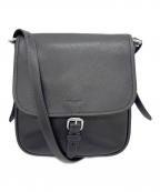 COACHコーチ）の古着「ヒッチ フラップ クロスボディ バッグ」｜ブラック